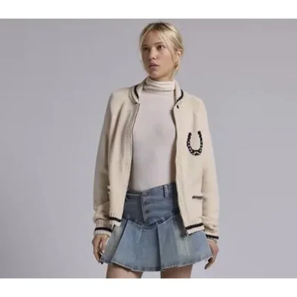 Urban Outfitters BDG Horse Knit Cardigan Women XS Intarsia Country Western Prep - Picture 2 of 7